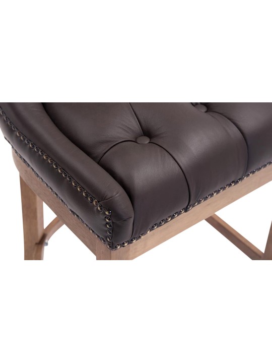 Bárszék Lakewood valódi bőr, antik fény, barna