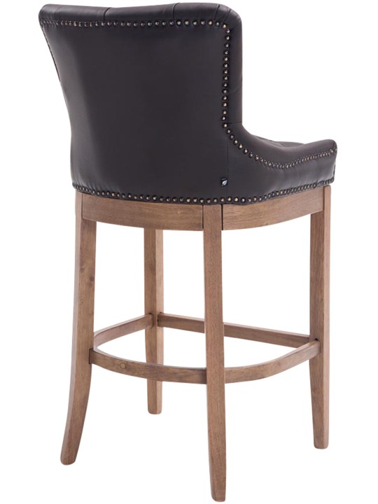 Bárszék Lakewood valódi bőr, antik fény, barna