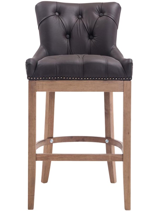 Bárszék Lakewood valódi bőr, antik fény, barna