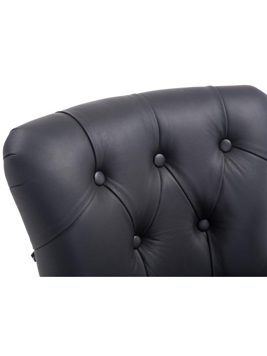 Bárszék Lakewood valódi bőr, antik, fekete