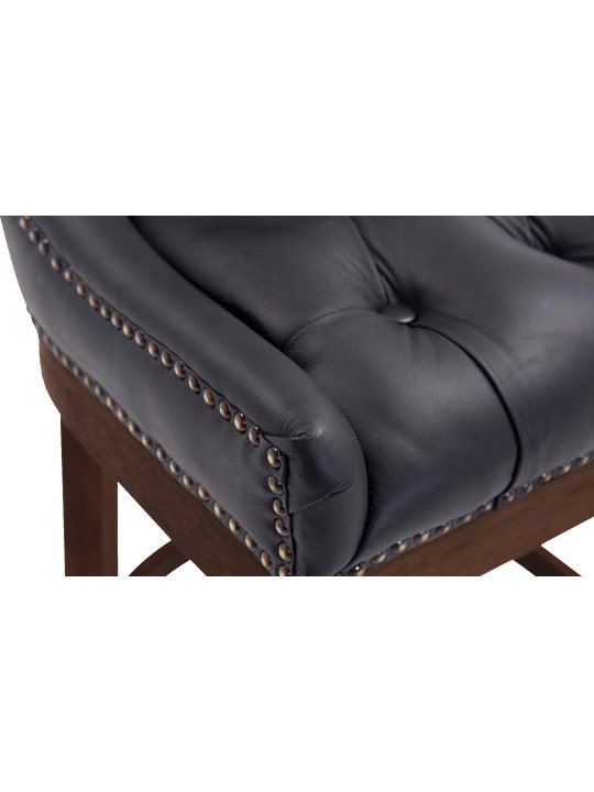 Bárszék Lakewood valódi bőr, antik, fekete