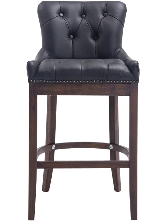 Bárszék Lakewood valódi bőr, antik, fekete