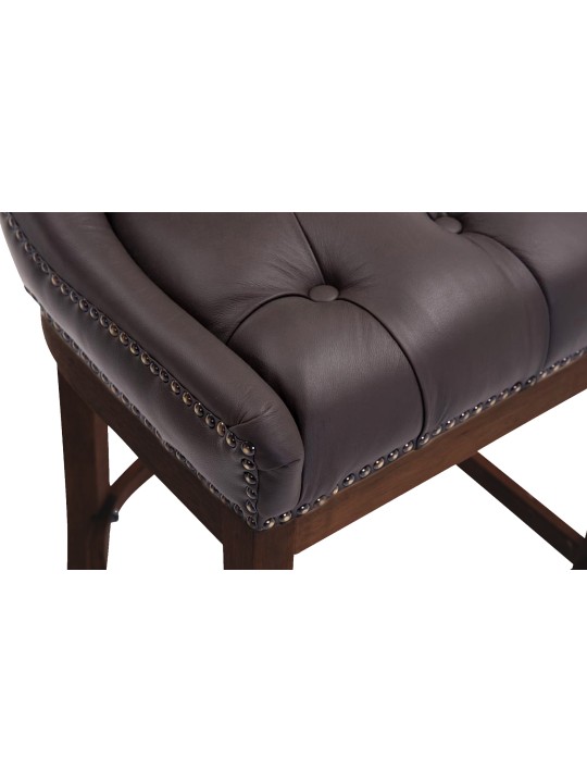 Bárszék Lakewood valódi bőr, antik, barna