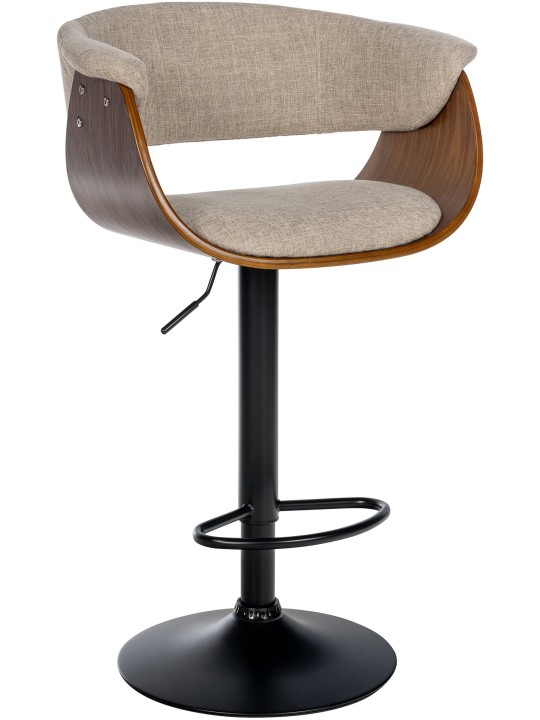 Bárszék Vestal szövet, dió/krém