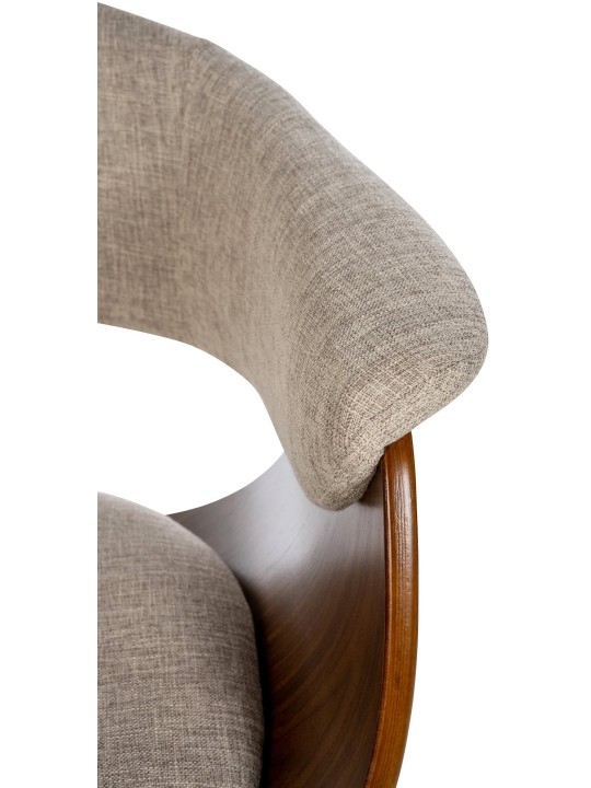 2 db Vestal szövet bárszék készlet, dió/krém