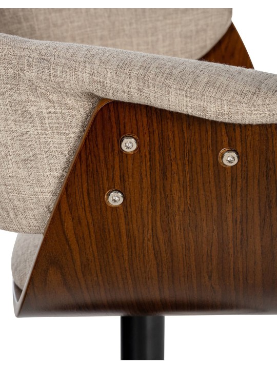 2 db Vestal szövet bárszék készlet, dió/krém