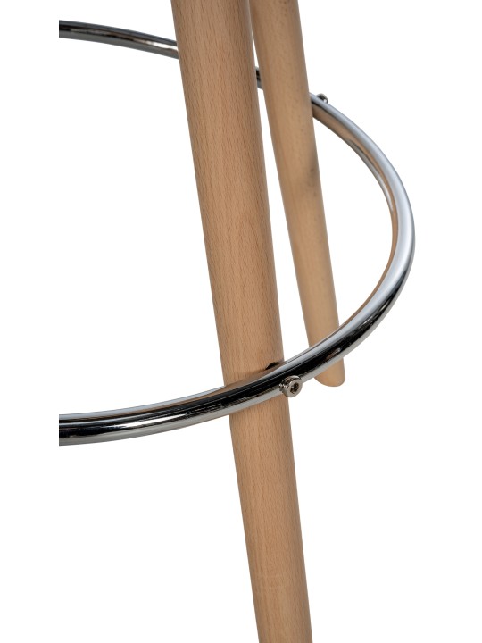 Bárszék Corbin szövet kerek natúr, sötétszürke