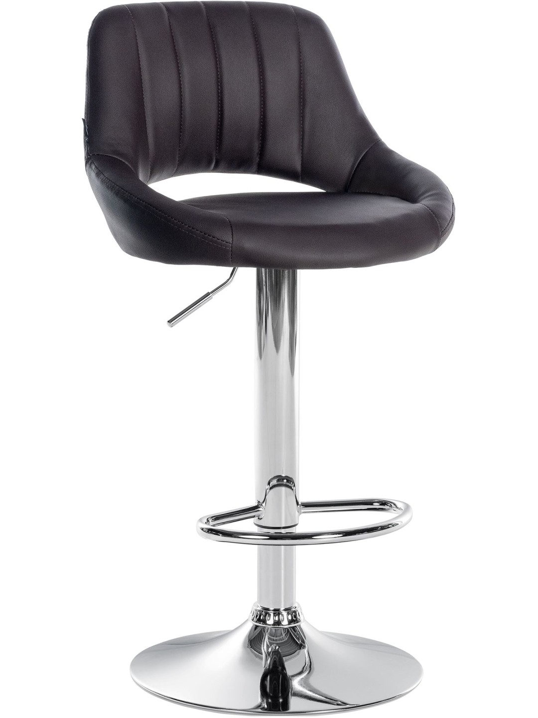 Milet krómozott műbőr bárszék, barna