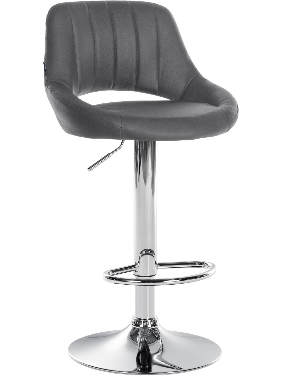 Milet krómozott műbőr bárszék, szürke