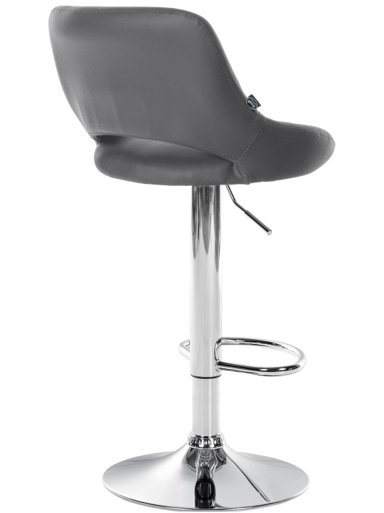 Milet krómozott műbőr bárszék, szürke