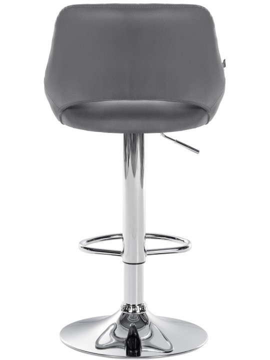 Milet krómozott műbőr bárszék, szürke