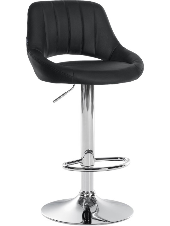 Milet krómozott műbőr bárszék, fekete