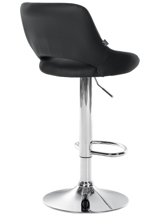 Milet krómozott műbőr bárszék, fekete