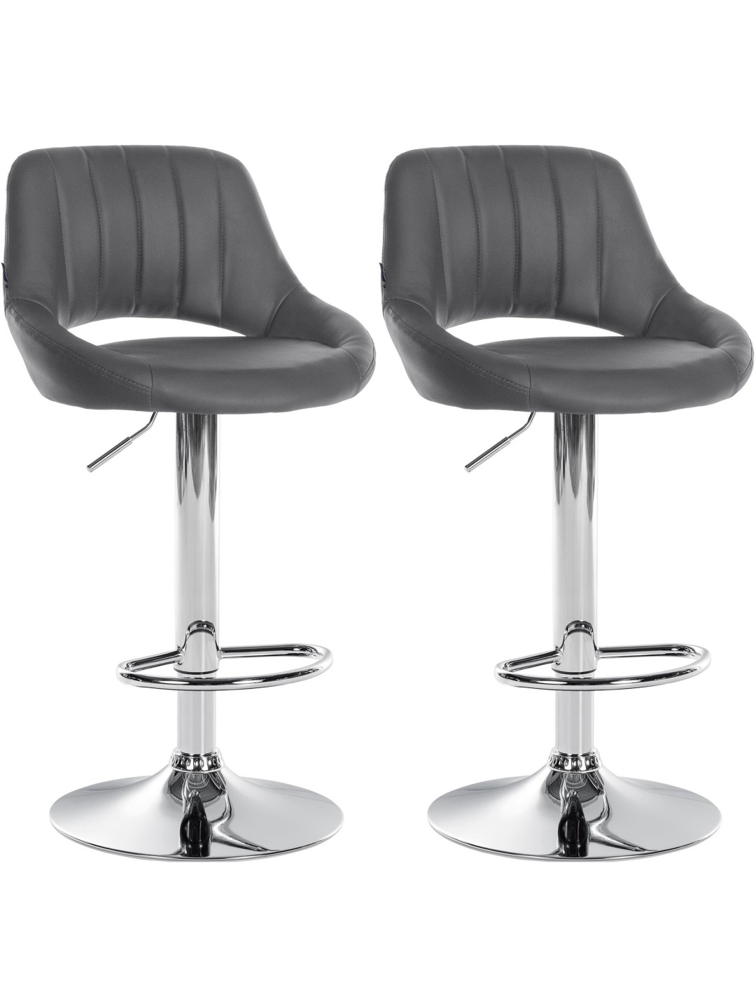 2 db bárszék szett Milet műbőr C, szürke