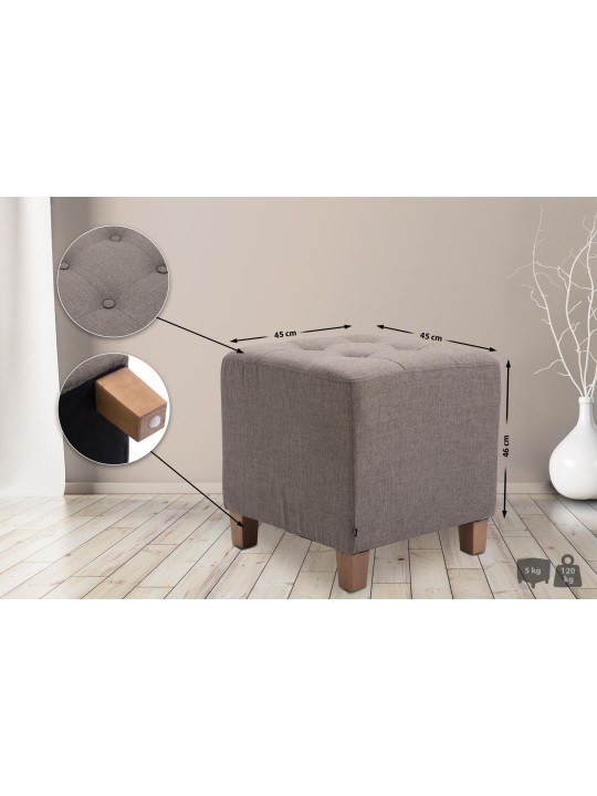 Fáraó zsámoly, antik fényű, taupe