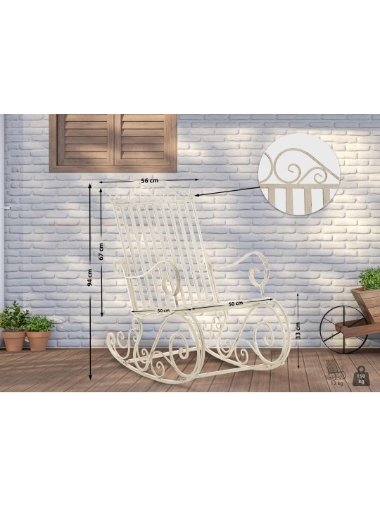 Smilla hintaszék, antik krém