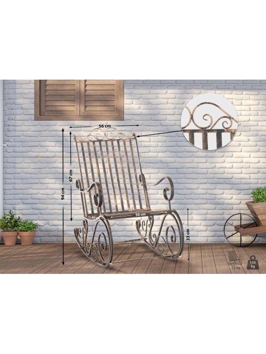 Smilla hintaszék, bronz