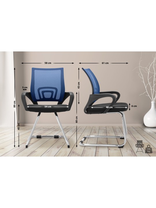 Eureka látogatói szék, kék