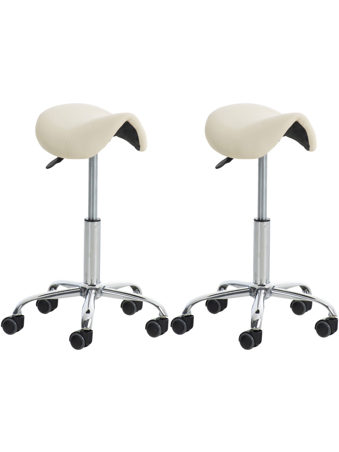 2 db-os Reno műbőr munkaszék készlet, krém