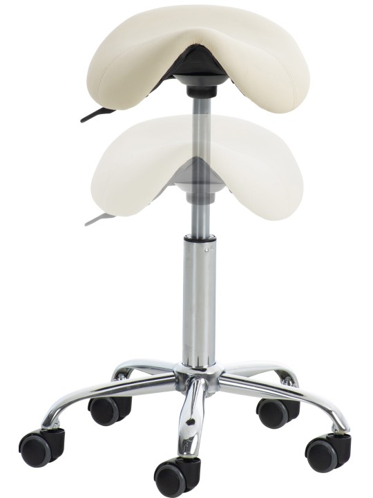 2 db-os Reno műbőr munkaszék készlet, krém