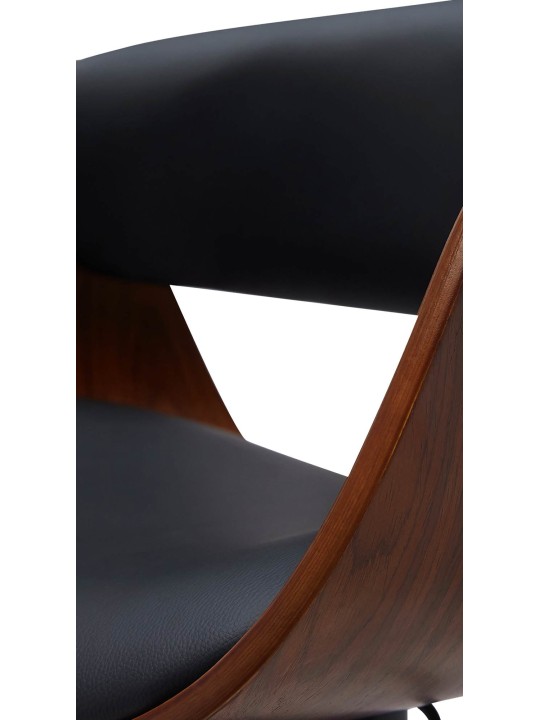 2 db bárszék készlet, Portmore műbőr B, dió/fekete