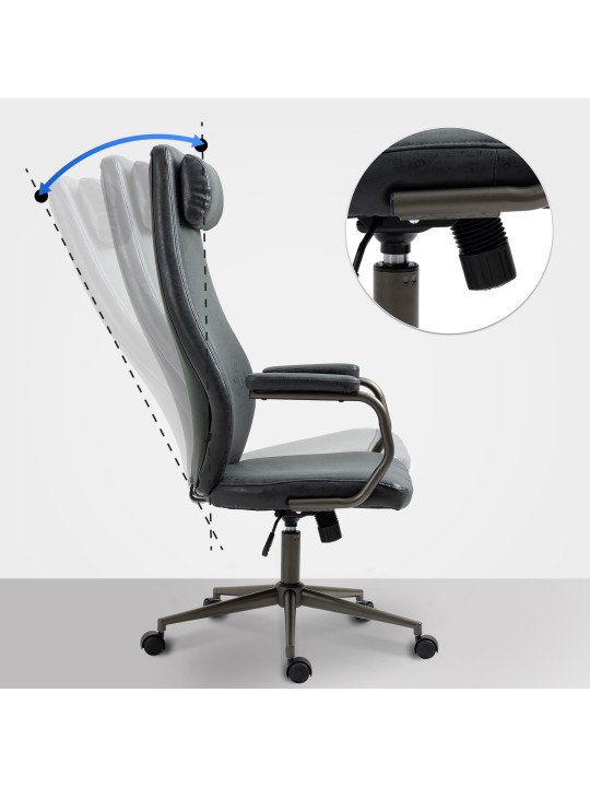 Pocatello irodai szék, antik fekete