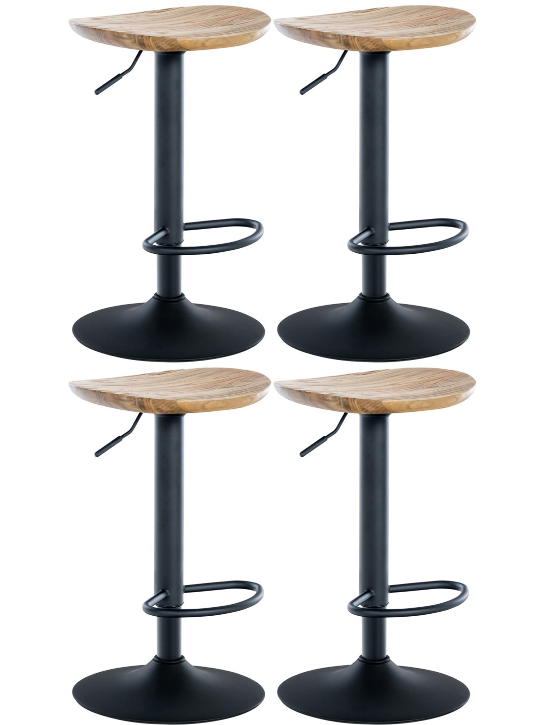 Skelde 4 db bárszék készlet, natúr