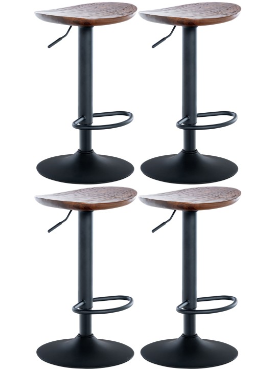 Skelde 4 db bárszék készlet, dió