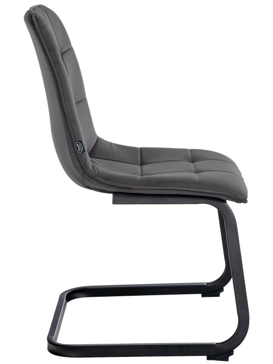 2 db Vermont bársony étkezőszékből álló készlet, fekete