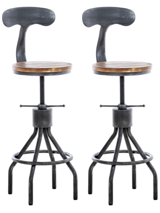 2 db bárszék készlet Hanam, antik ezüst