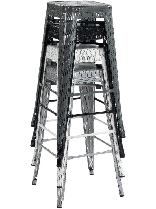 4 db Fletcher bárszék készlet, fekete