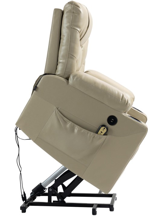 Andover fotel műbőr, krém