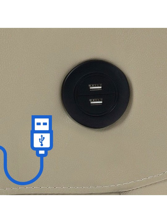 Andover fotel műbőr, krém