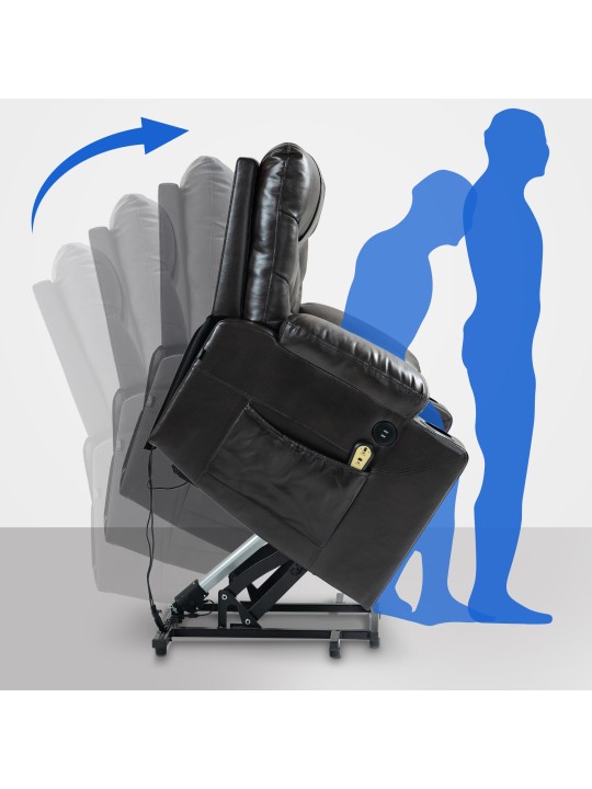 Andover fotel műbőr, barna