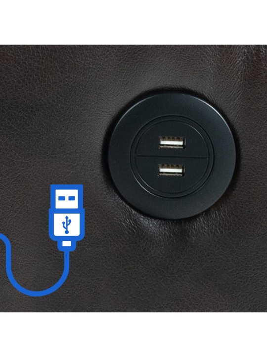 Andover fotel műbőr, barna