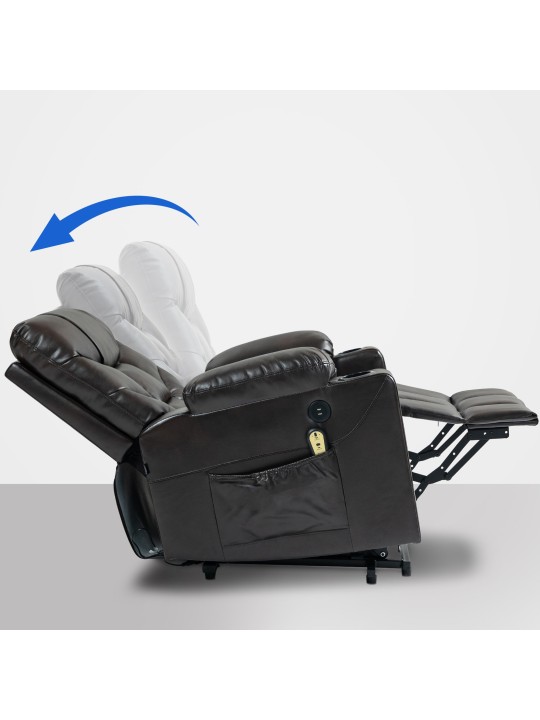 Andover fotel műbőr, barna