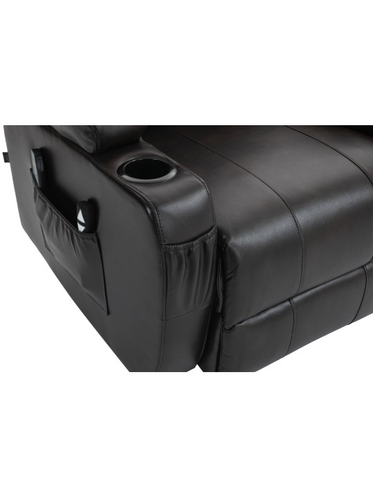 Hepler fotel masszázs funkcióval műbőr, barna