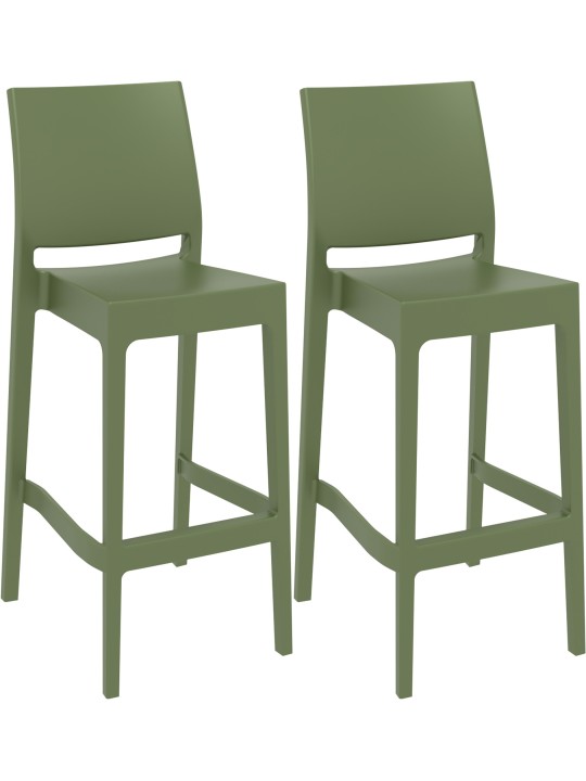 2 db Maya bárszék szett, olajzöld