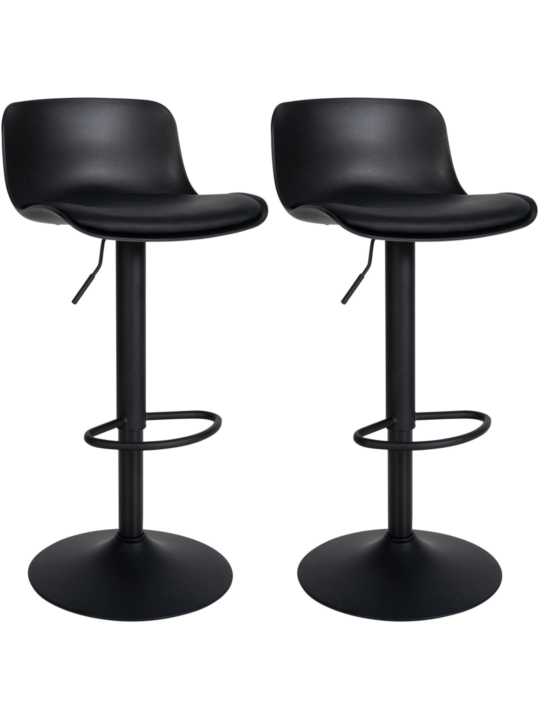 2 db Almada műbőr bárszék szett, fekete