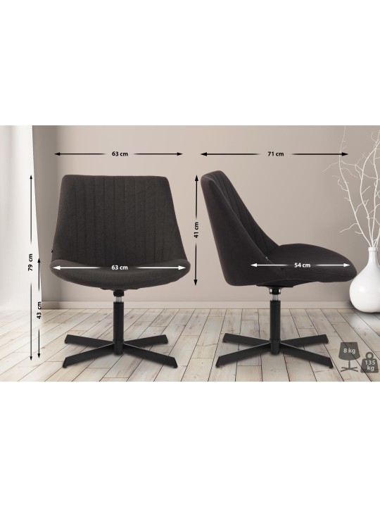 Lounger Granby, sötétszürke