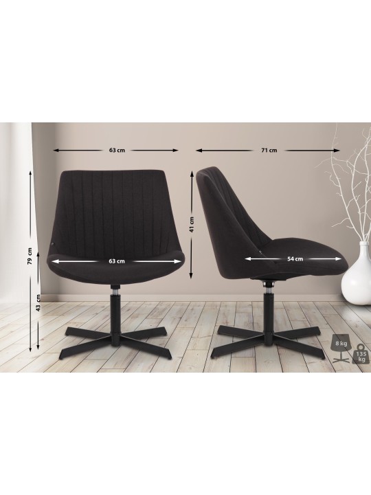 Lounger Granby, fekete