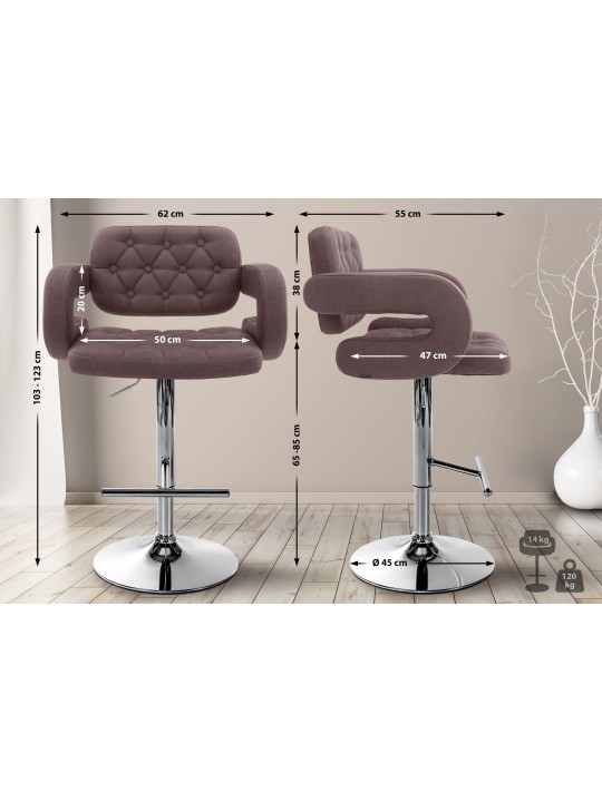 Bárszék Dublin FABRIC C, barna