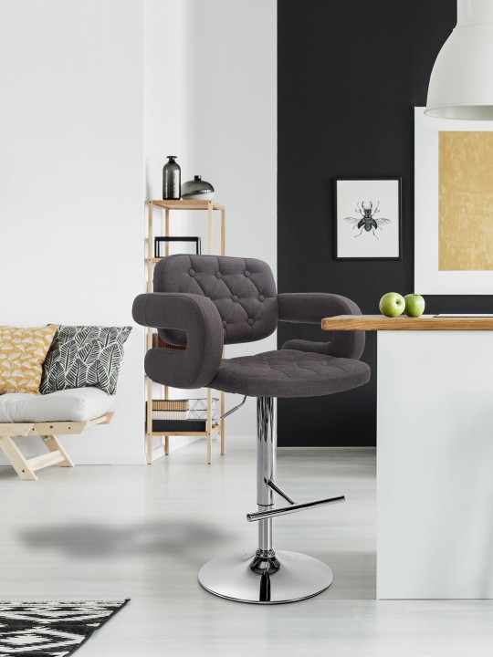 Bárszék Dublin FABRIC C, sötétszürke