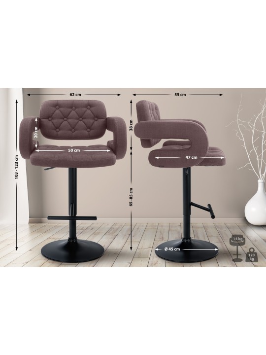 Bárszék Dublin SZÖVET, barna