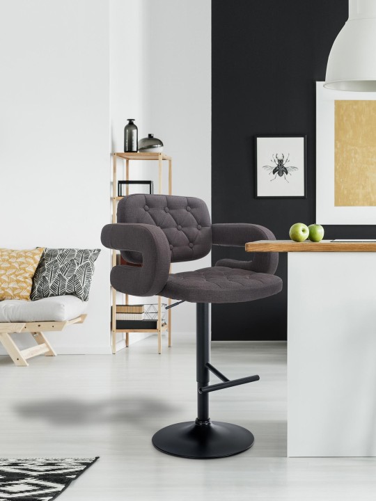 Bárszék Dublin SZÖVET, sötétszürke