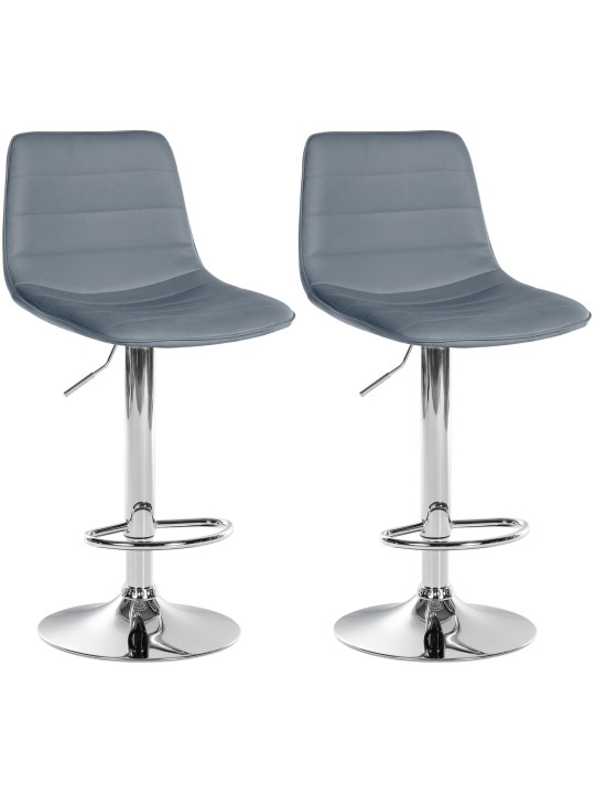 2 db bárszék szett Lex műbőr C, szürke