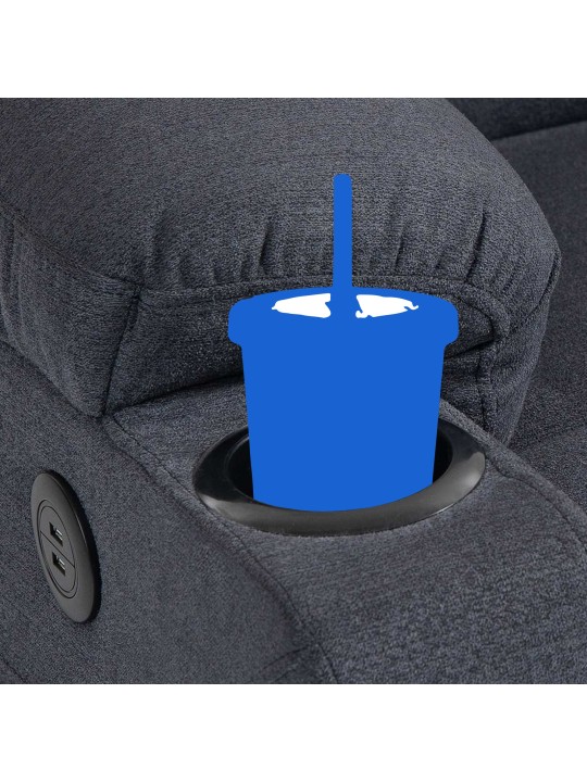 Fotel Andover szövet, sötétszürke