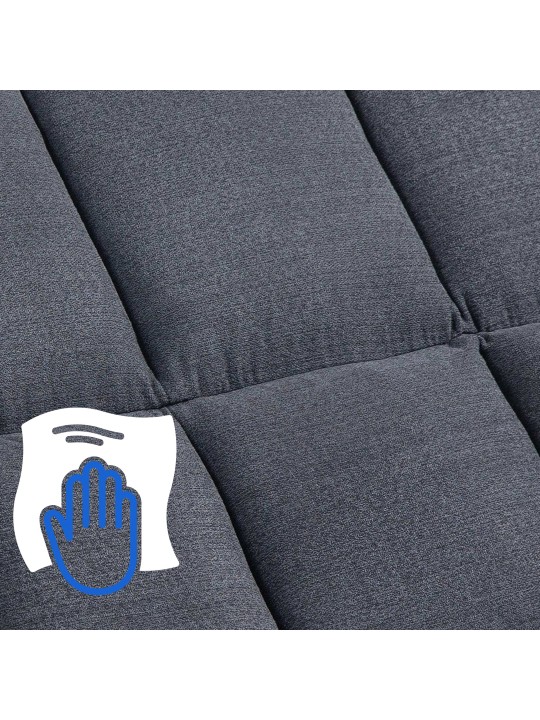 Fotel Andover szövet, sötétszürke