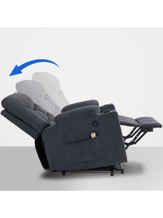 Fotel Andover szövet, sötétszürke