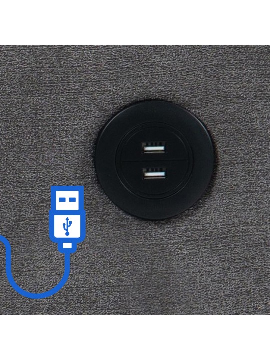 Fotel Andover szövet, szürke